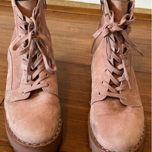 Vince Camuto Pink Combat Boots